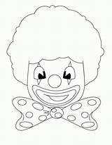 Coloring Clown Pages Faces Face Popular sketch template