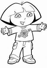 Dora Coloring Explorer Pages Colouring Printable sketch template