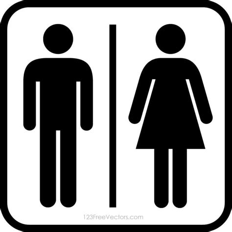 Male Female Restroom Symbols 123freevectors