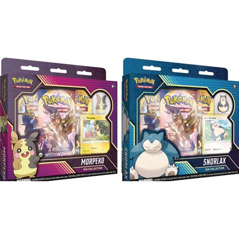 Pokemon Trading Card Game Morpeko And Snorlax Pin Collection [set Of 2