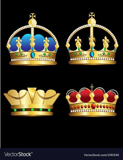 crowns royalty free vector image vectorstock white gold jewelry