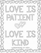 Coloring Bible Pages Verse Patient Kind Kids Printable Color Adults Print sketch template