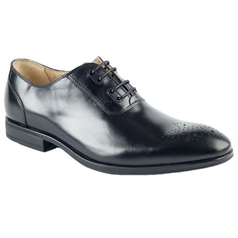 steptronic mens feature black  eyelet tie shoes