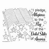 Coloring Allegiance Pledge sketch template