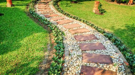 diy stone walkway design ideas  garden path