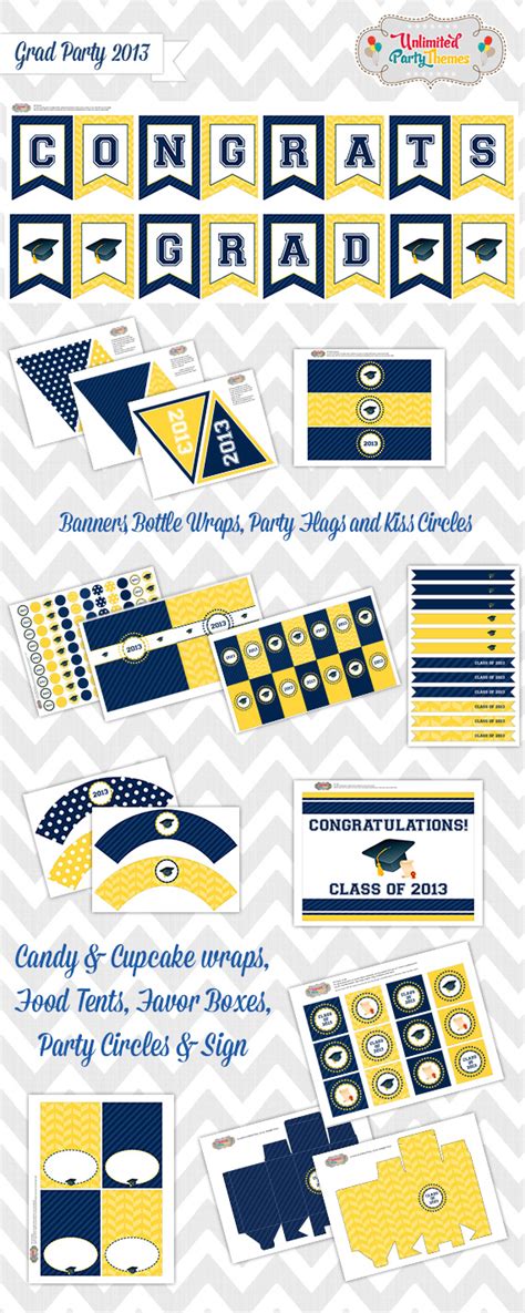 graduation party printables  unlimited party themes catch