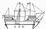 Coloring Mayflower Pages Bubakids Library Clipart Line sketch template