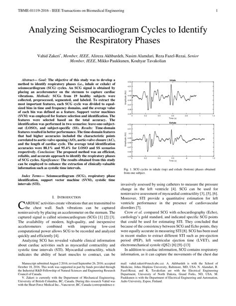 analyzing seismocardiogram cycles  identify  respiratory phases