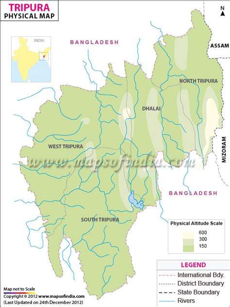 Tripura Physical Map