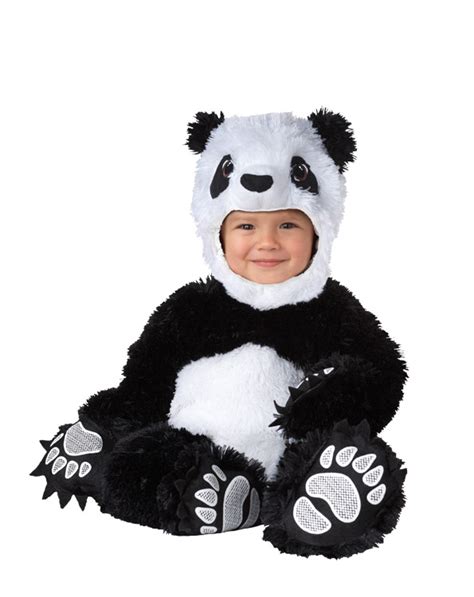 Plush Furry Panda Bear Costume Infant 12 18 Months 18 24 Ebay