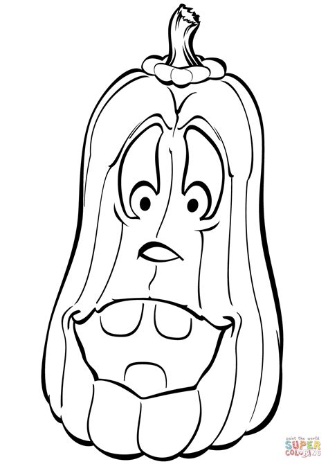 goofy pumpkin coloring page  printable coloring pages