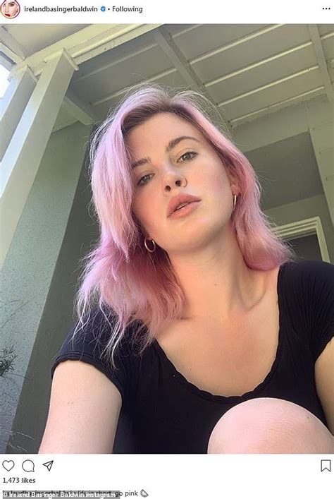hailey baldwin s cousin ireland debuts hot pink hair saying life is short go pink daily