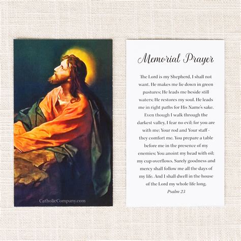 memorial prayer card template