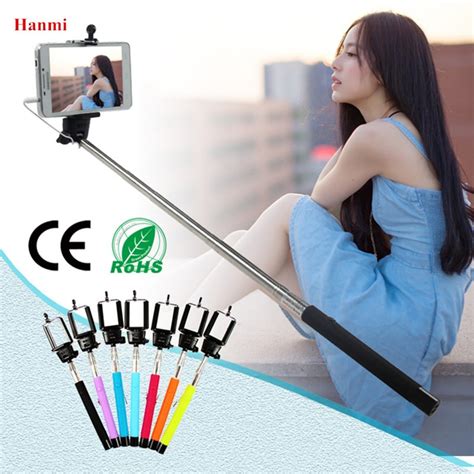 Hanmi Cable Extendable Selfie Stick Tripod Monopod Wired Remote Control