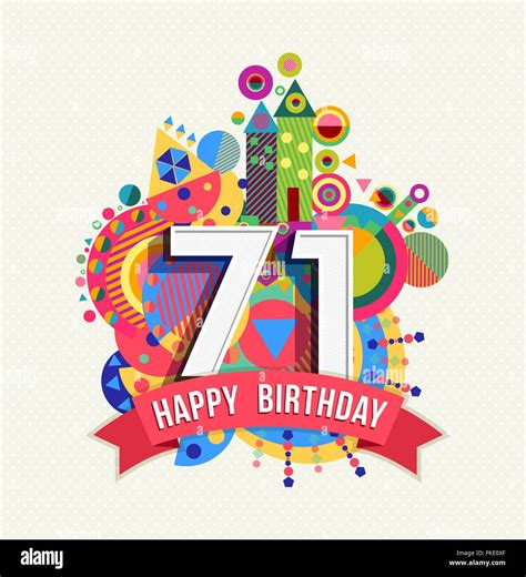 happy birthday seventy   year fun celebration anniversary greeting card  number text