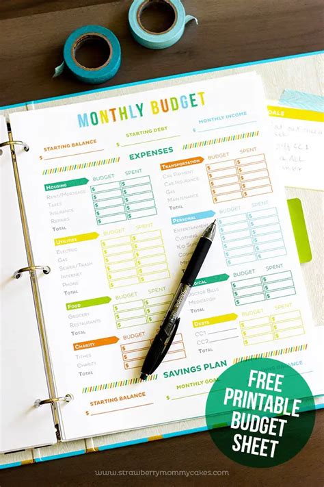 budget planning printables templates worksheets binders