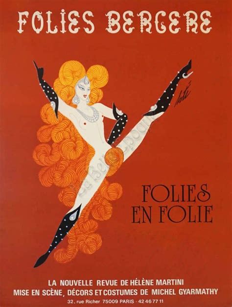French Vintage Art Deco Revue Poster By Helene Martini For