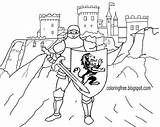 Coloring Medieval Pages Ages Drawing Dark Color Castles King Arthur Knight Kids Printable Castle Camelot Court Famous Getdrawings Royal Slapstick sketch template