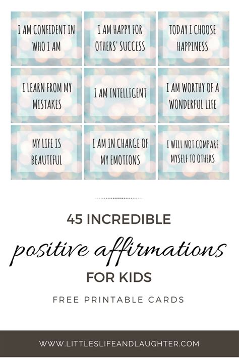 incredible positive affirmations  kids littles life laughter