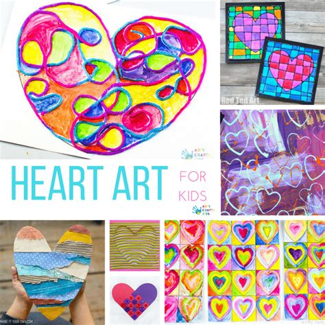 heart art projects arty crafty kids
