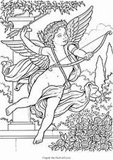 Dover Angeli Cupid Engel Cupido Cupidos Adults Buch Doverpublications sketch template