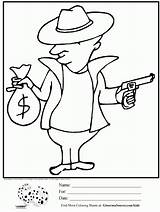 Robber sketch template