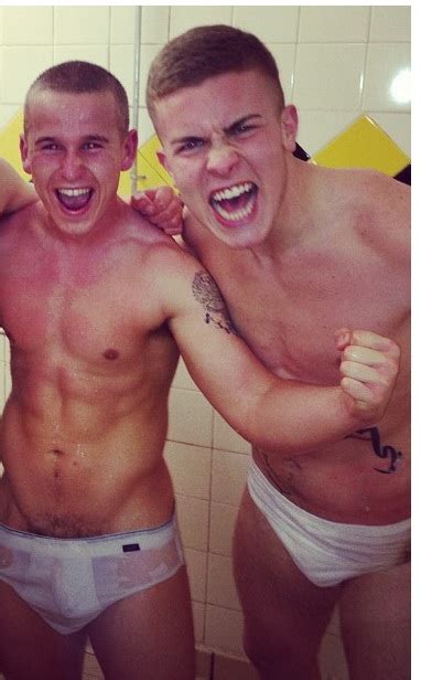 hot guys super sexy footballers shower together in