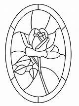 Stained Glass Patterns Coloring Rose Pattern Flower Pages Red Flowers Oval Printable Roses Templates Colouring Stencils Painting Designs Choose Board sketch template