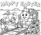 Easter Coloring Train Thomas Pages Printable Print Online Color sketch template