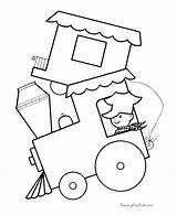 Coloring Pages Preschool Printable Sheets Kids Sheet Color Simple Learning Train Print Help Printing Shapes Toy sketch template