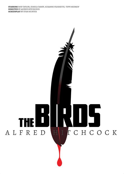 alfred hitchcock s the birds movie poster on behance