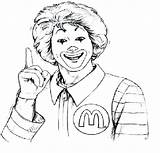 Mcdonalds Pages Ronald Mcdonald Getcolorings sketch template