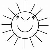 Sun Line Coloring Sunshine Template Sketch Clipart Clip Pages Smiling Mojo Weekend Some sketch template