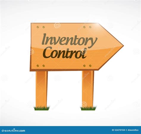 inventory control wood sign concept stock illustration illustration