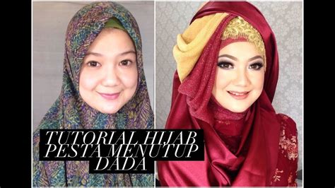 memakai jilbab syar  pengantin tutorial hijab
