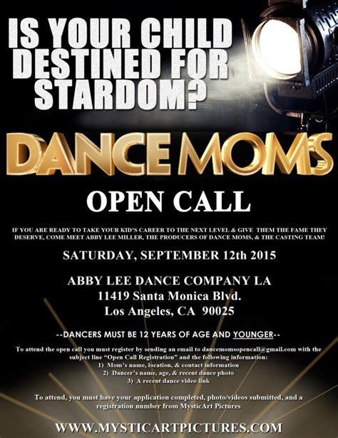 open call flyer auditions