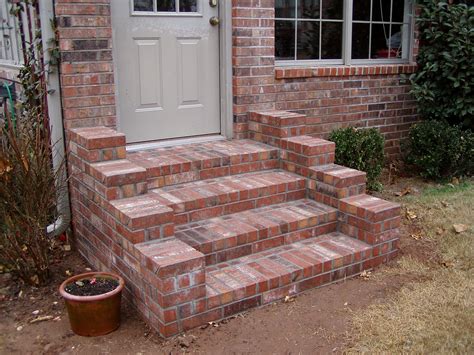 pin  cedar masonry company  hardscapes brick porch brick steps