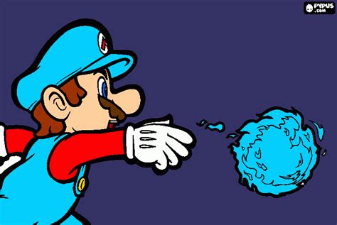 ice mario coloring page printable ice mario