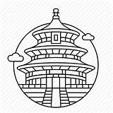 Building Beijing Chinese City China Drawing Icon Getdrawings sketch template