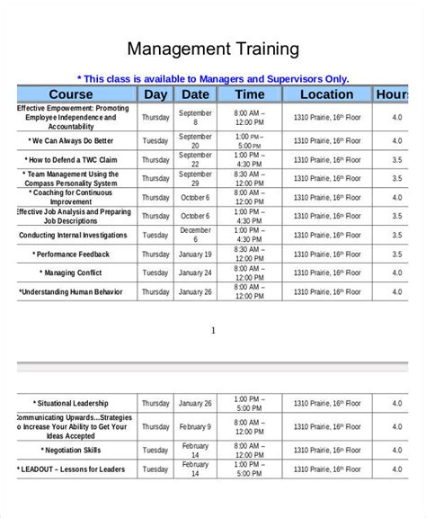employee training schedule template excel printable schedule template