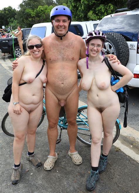 big tits smiling girl byron bay world naked bike ride