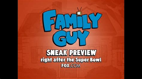 family guy super bowl promos  youtube