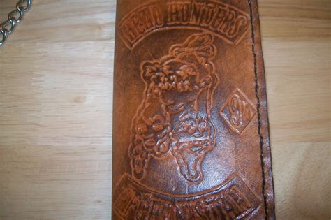 buy hand crafted custom leather biker wallet  soldiers