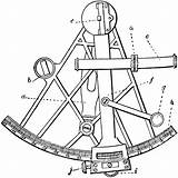 Sextant Clipart Drawing Tattoo Etc Large sketch template