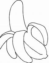 Banana Outline Drawing Clipart Getdrawings sketch template