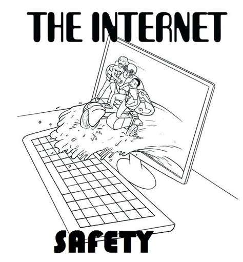 internet safety tips coloring pictures  children