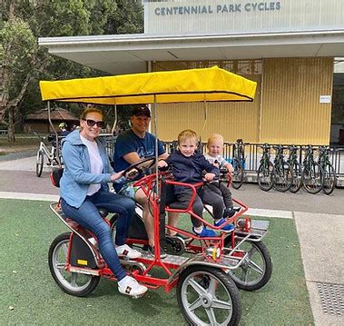 centennial park cycles  seater pedal car hire