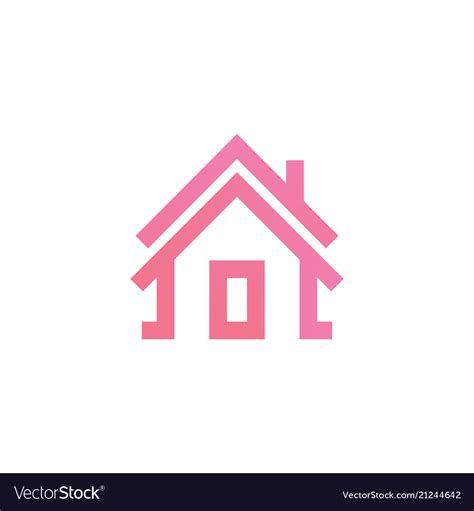 simple house outline logo template royalty  vector image