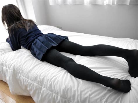 jk japan japanese school girl miniskirt black tights we