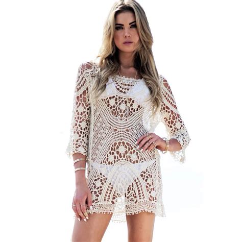 Buy New Beach Dress Summer Sex White Dress O Neck